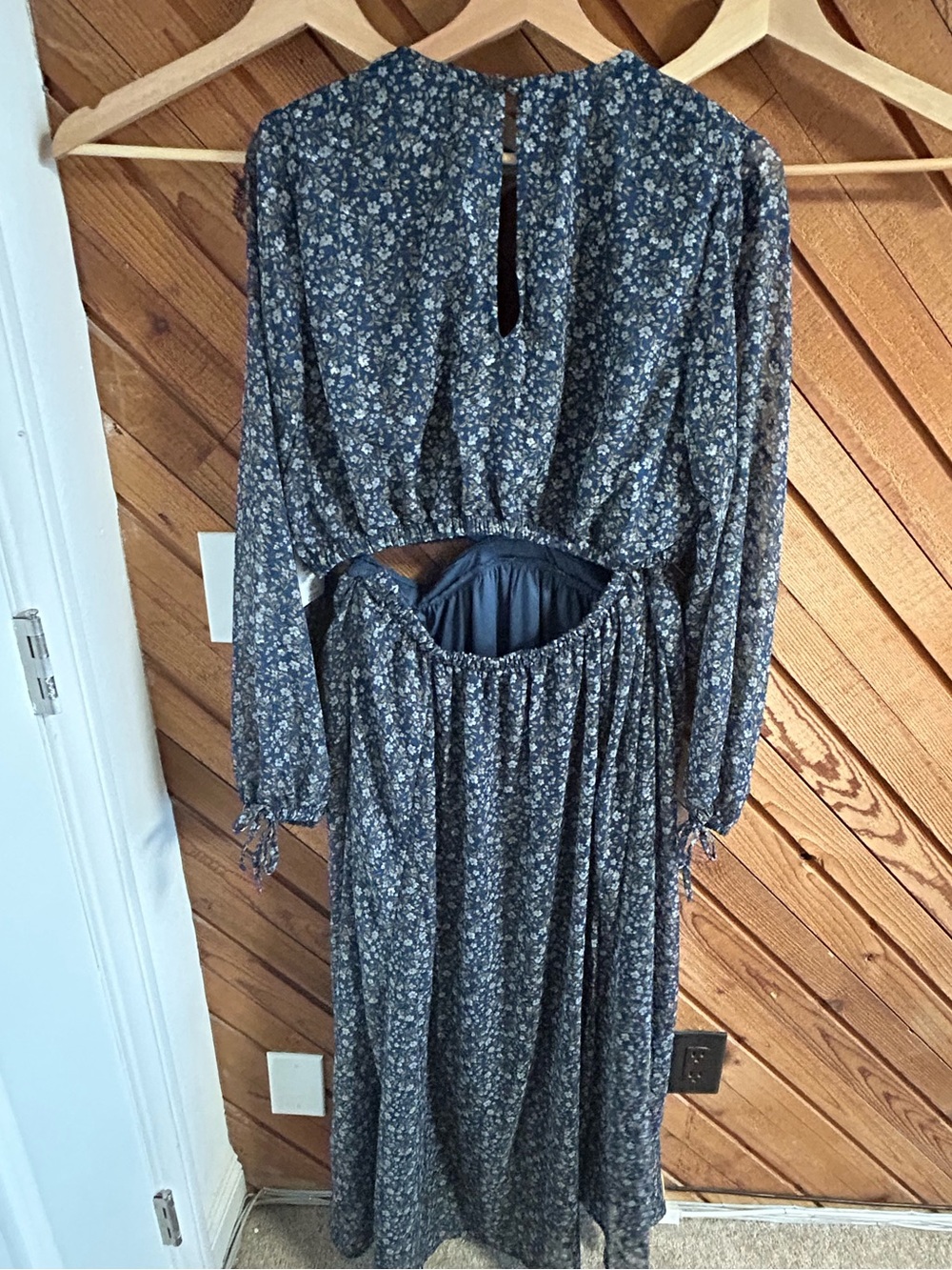 Festivity Floral Maxi Dress in Dusty Blue - Picture 3 of 3